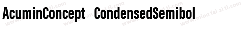 AcuminConcept CondensedSemibold字体转换